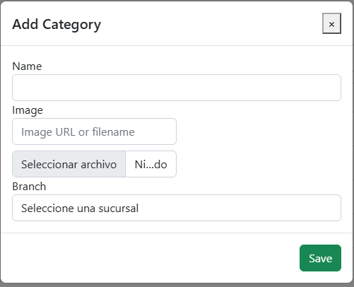 Create a category in QuickPOS