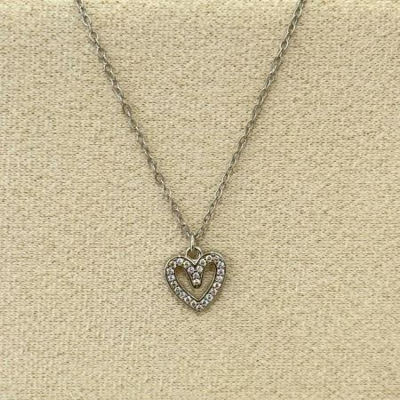 COLLAR CORAZON PLATEADO