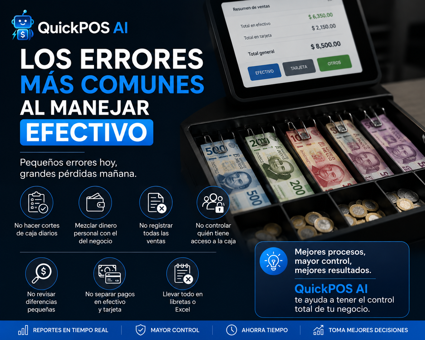 Los errores más comunes al manejar efectivo en un negocio (y cómo evitarlos)