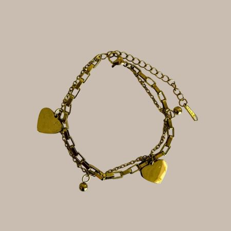PULSERA DORADA CORAZON