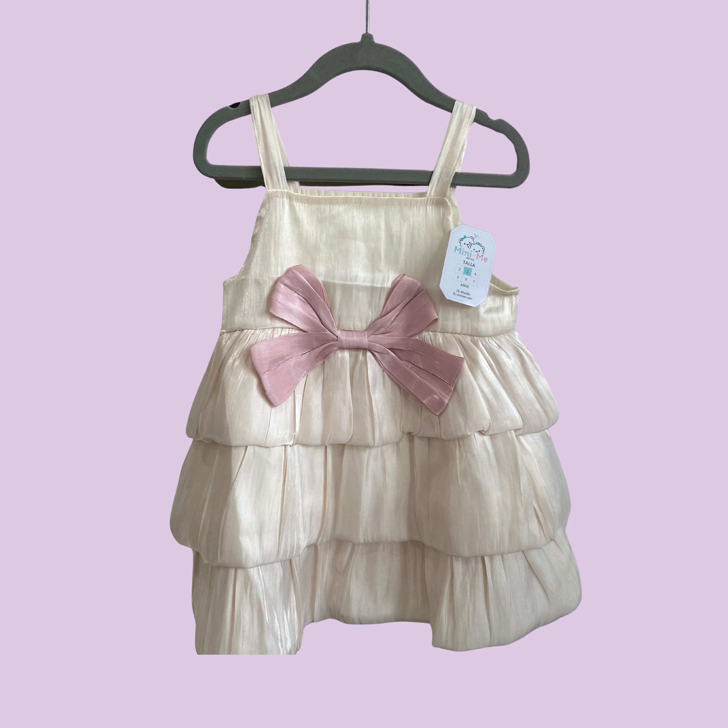 VESTIDO VAINILLA TALLA 3 A&#209;OS