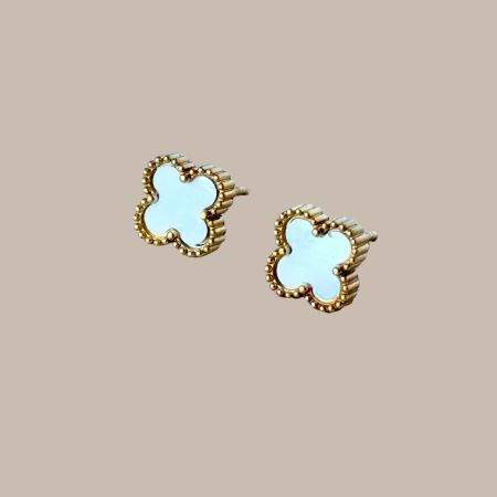 ARETE TREBOL BLANCOS CHICOS