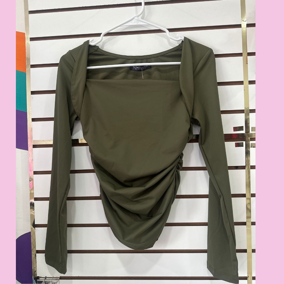 BLUSA MANGA LARGA VERDE &quot;CH&quot;