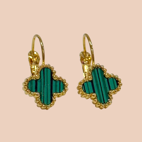 ARETES DORADO CON AQUA