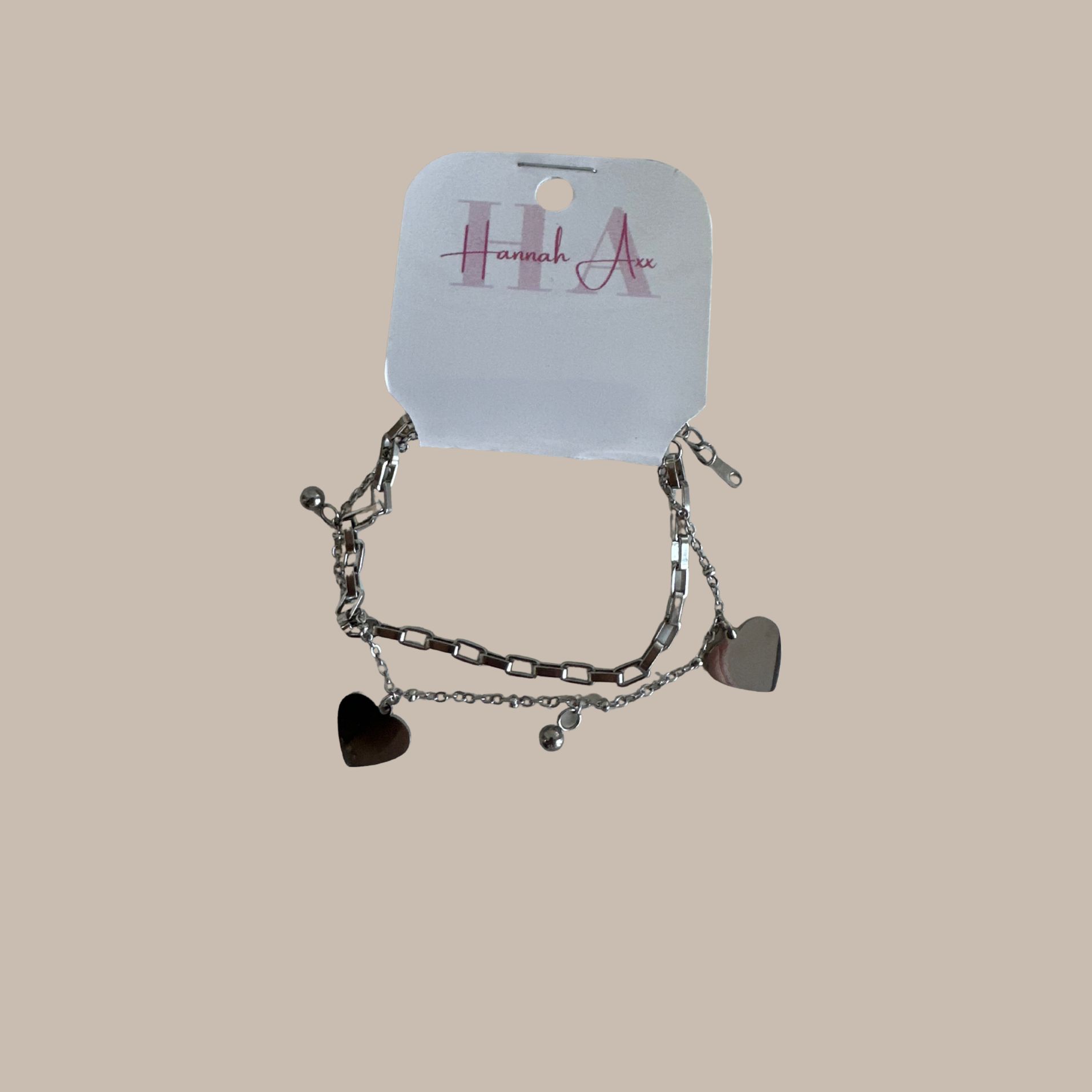 PULSERA CORAZON PLATEADA