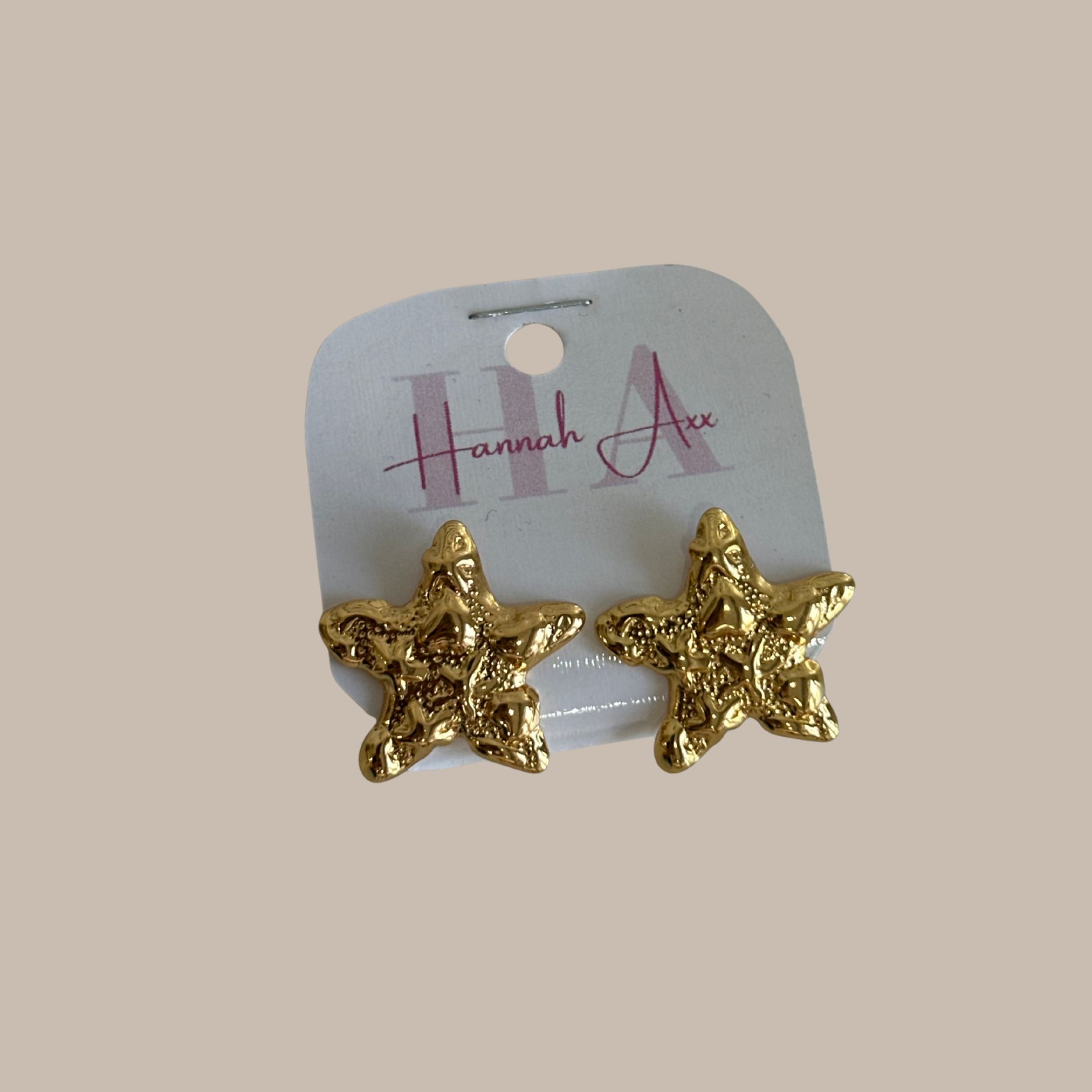 ARETES ESTRELLA DORADA CHUNKY