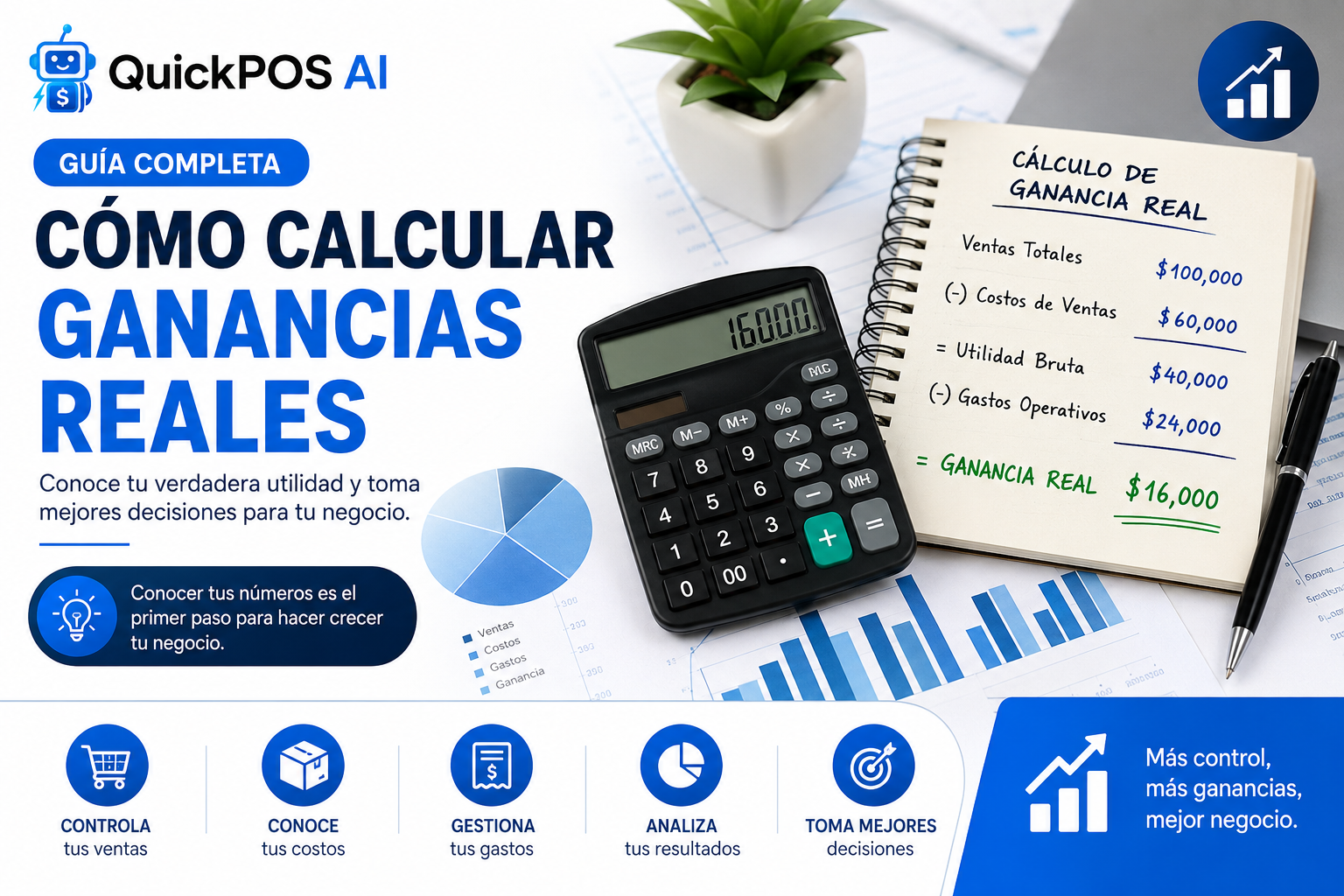 Cómo calcular las ganancias reales de tu negocio