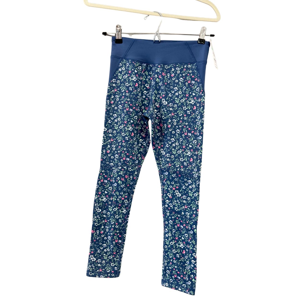 LEGGIN DEPORTIVO AZUL FLORES &#180;&#180;10&#180;&#180;