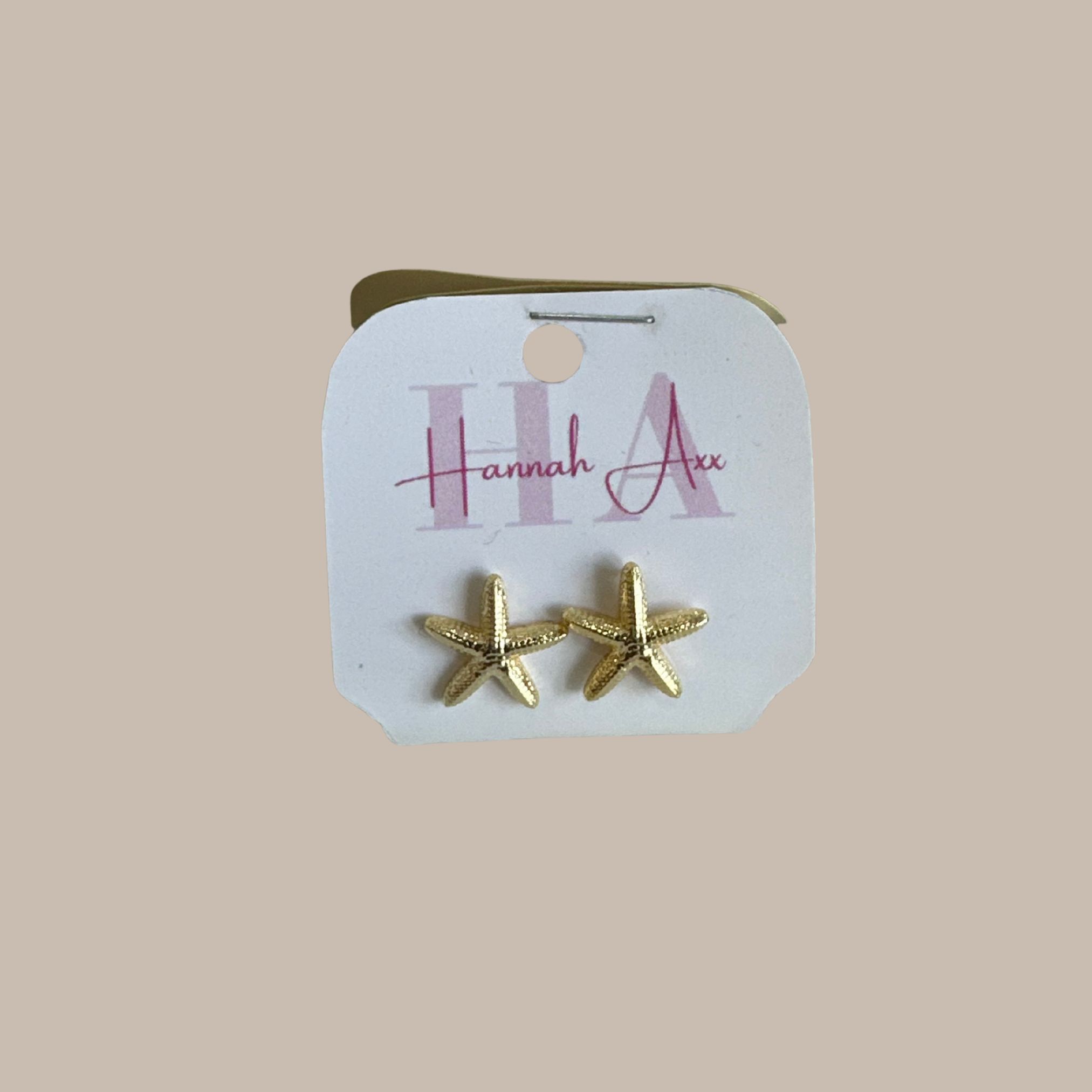 ARETES ESTRELLA DE MAR DORADOS