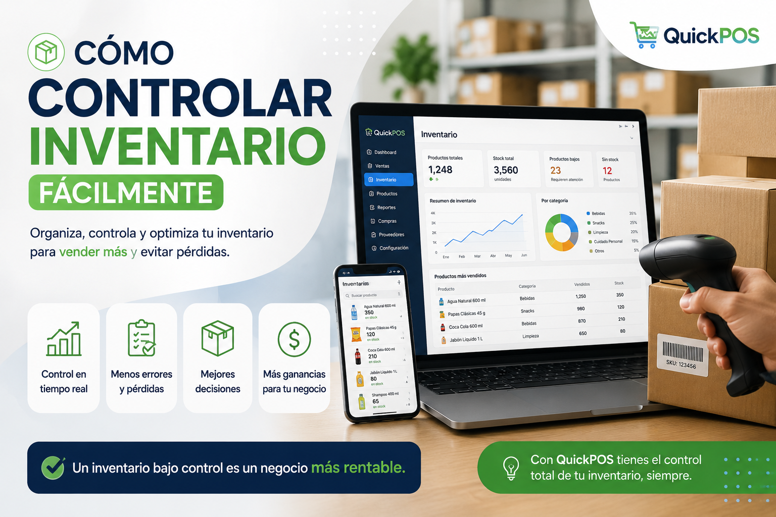 Cómo controlar inventario fácilmente y evitar pérdidas en tu negocio