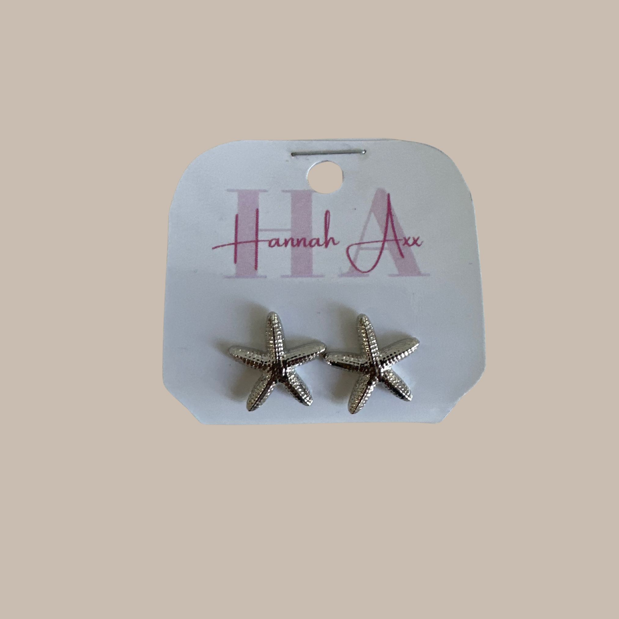 ARETES ESTRELLA DE MAR PLATEADOS