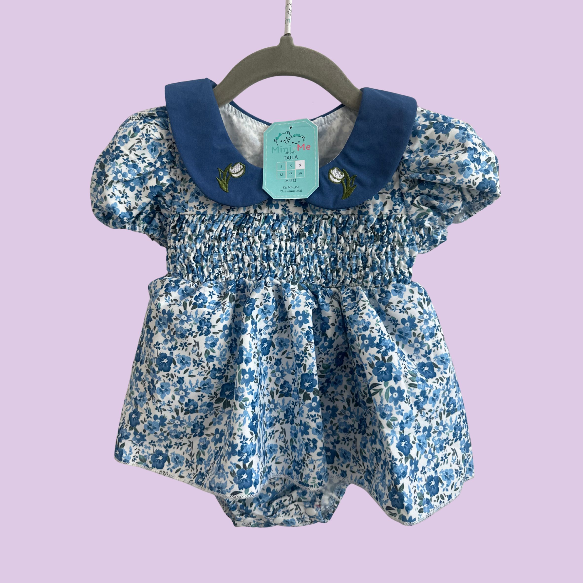 VESTIDO FLORES TALLA 9 MESES
