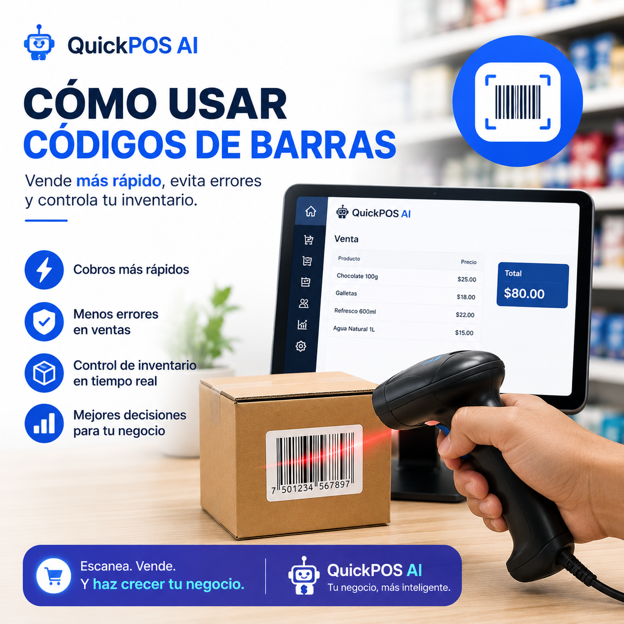 Cómo usar códigos de barras para agilizar las ventas en tu negocio