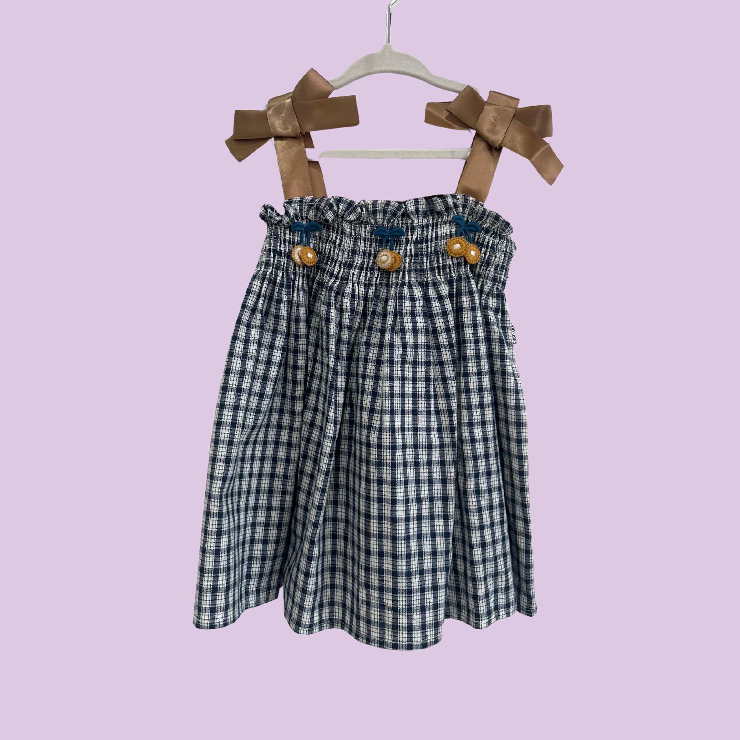 VESTIDO CUADROS TALLA 12-18 MESES