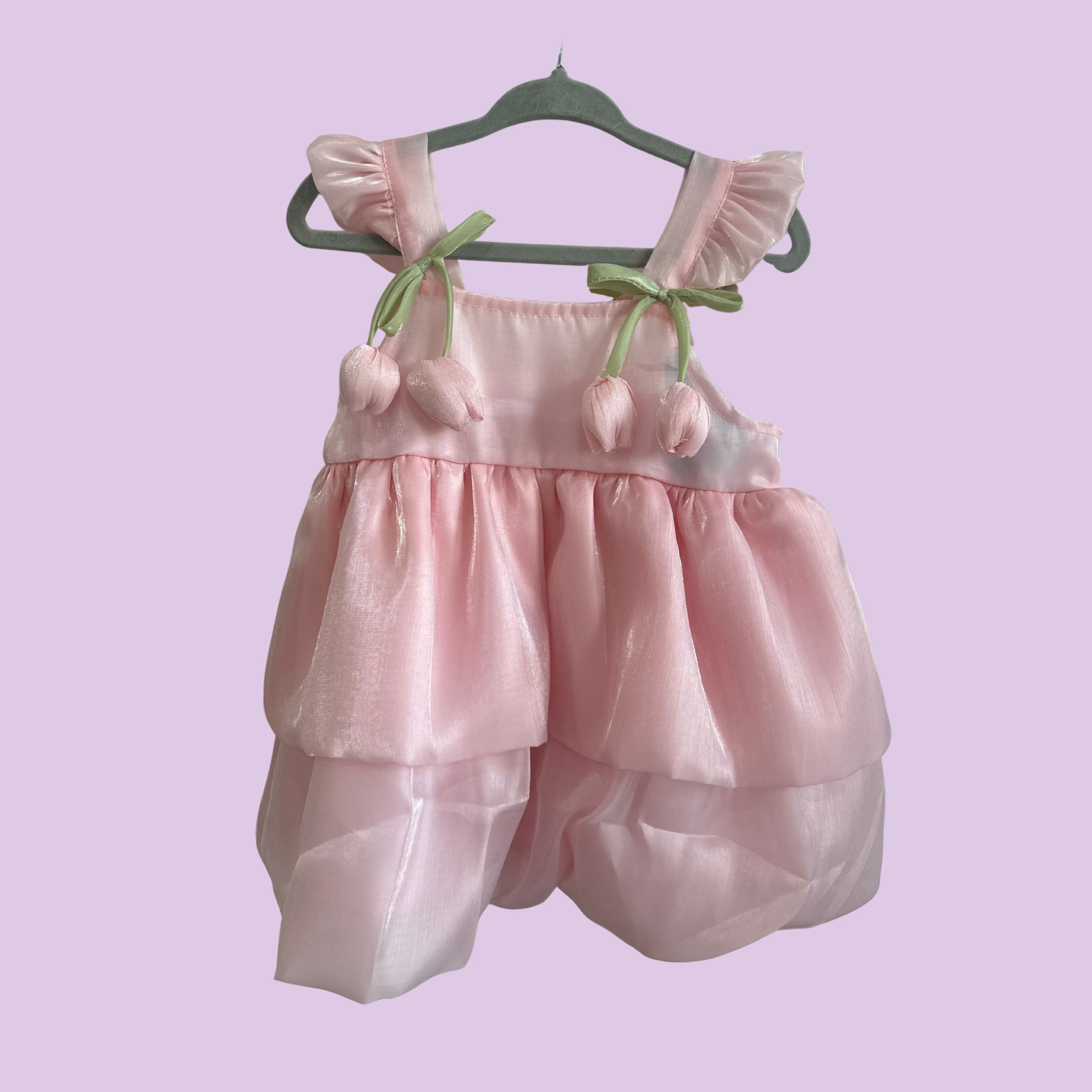 VESTIDO TULIPANES TALLA 18 MESES