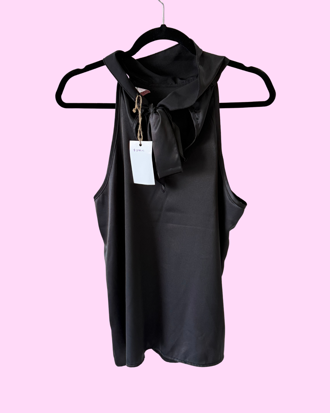 BLUSA NEGRA S/MANGA &#39;&#39;L&#39;&#39;