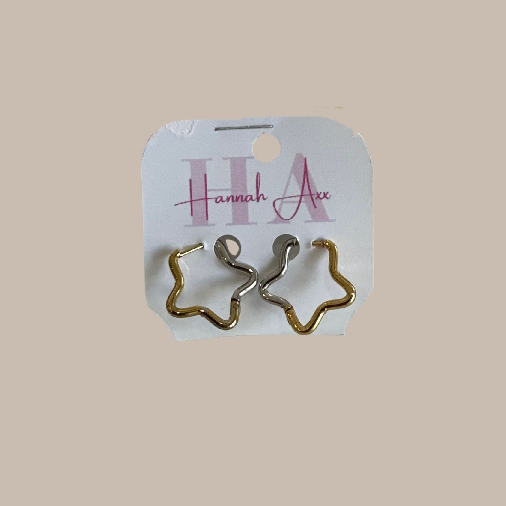 ARETES ESTRELLA DORADO-PLATEADO