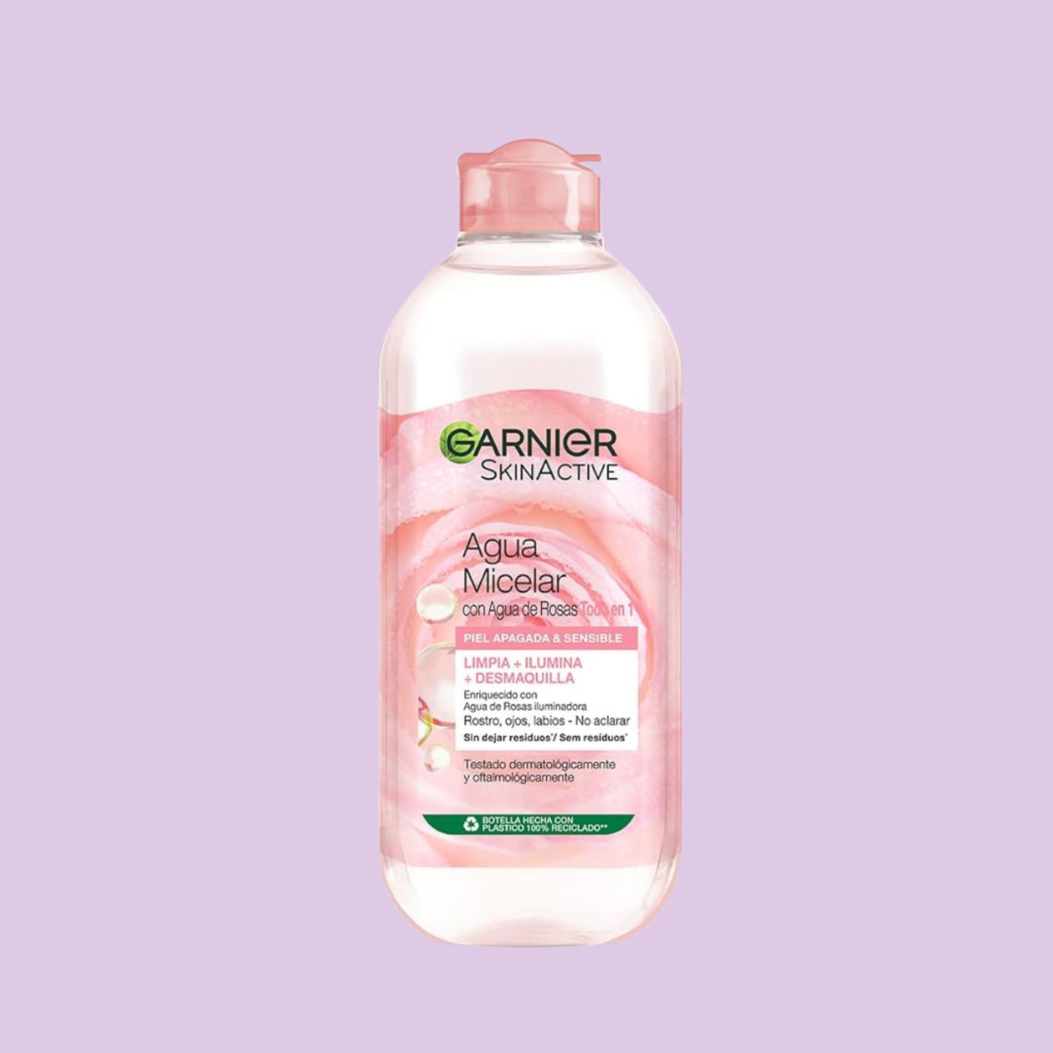 AGUA MICELAR CON AGUA DE ROSAS
