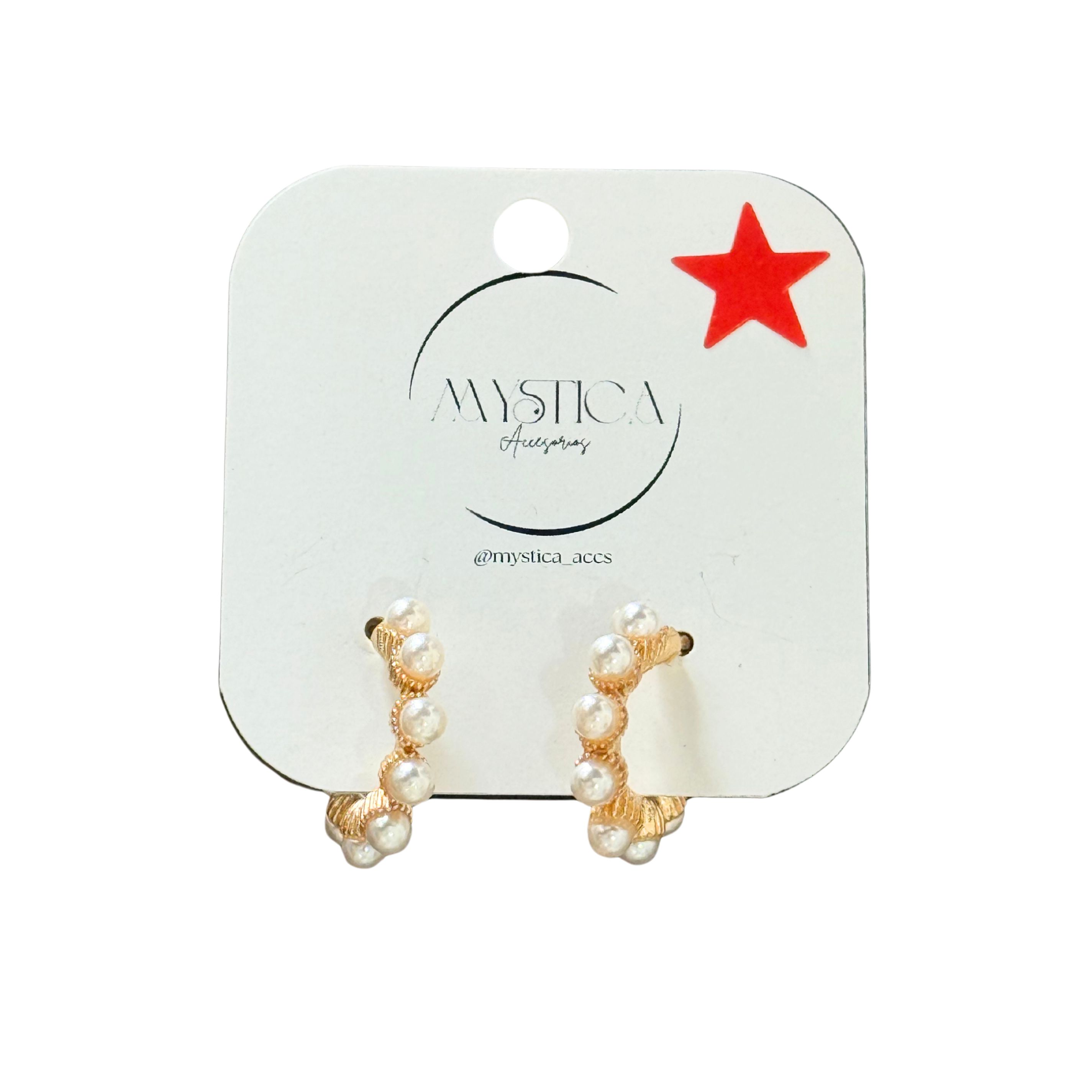 ARETES DORADOS CON PERLAS