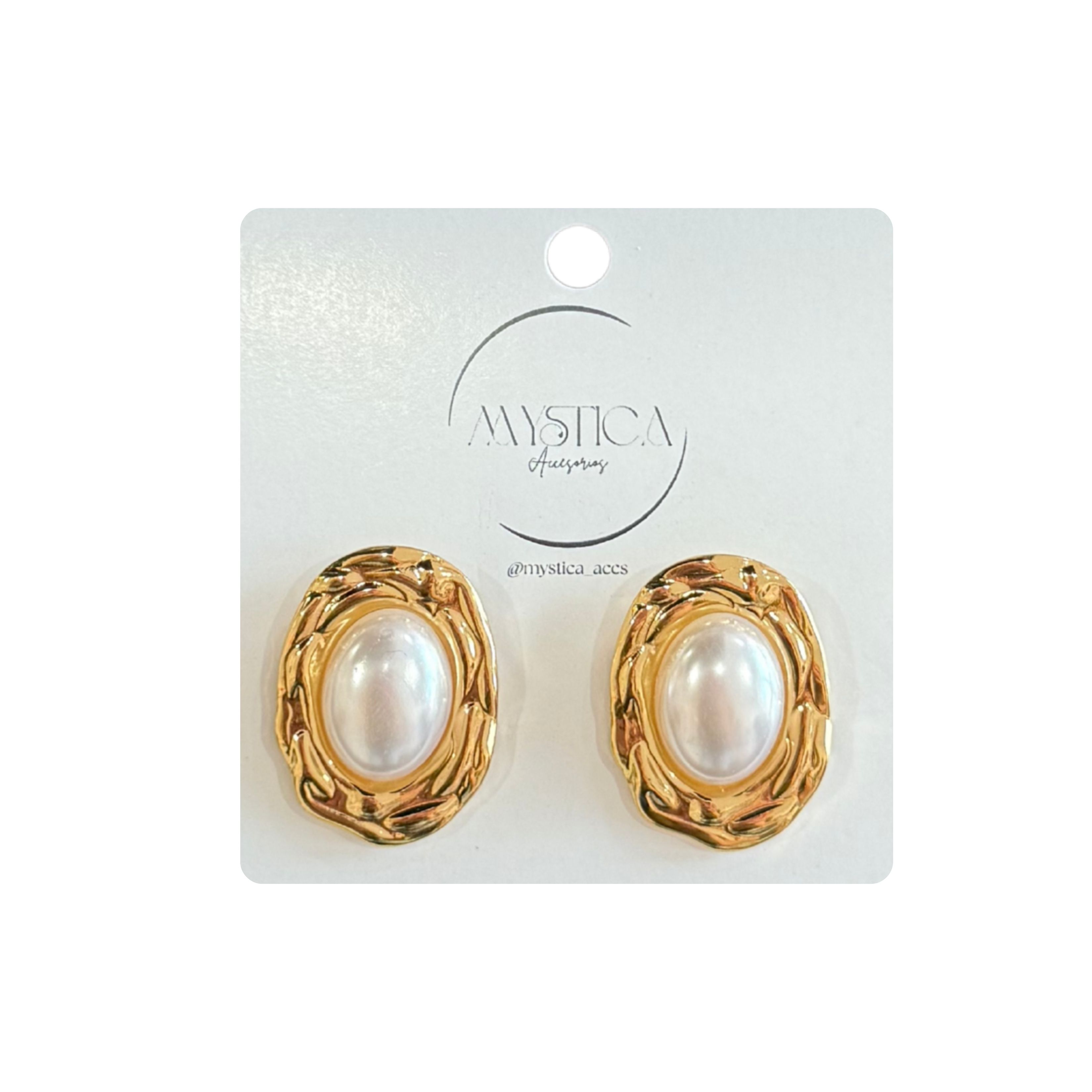 ARETES DORADO CON PERLA